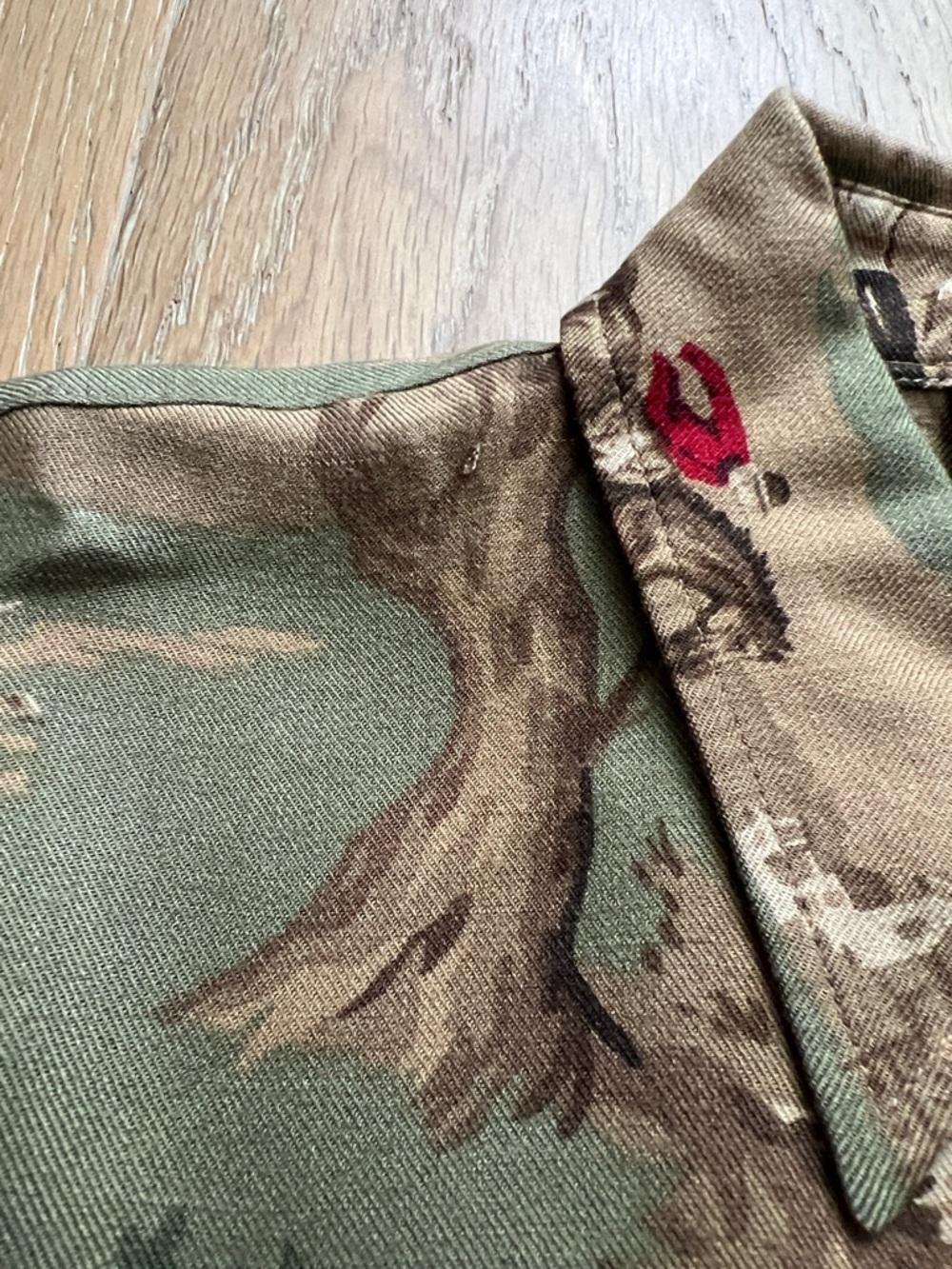 Vintage Lauren Ralph Lauren Equestrian Fox Hunt Button-Up Shirt Olive/Tan Small - Picture 3 of 11